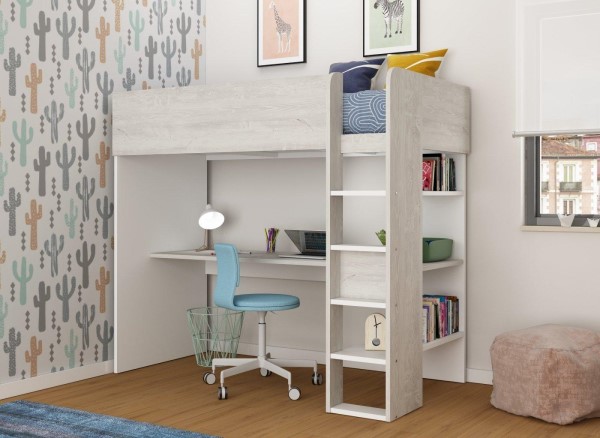 Buy Cassie Kids Wooden High Sleeper with Desk Today With Free Delivery