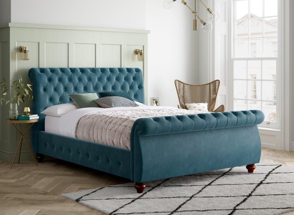 Buy Holmes Velvet-Finish Ottoman Bed Frame Today With Free Delivery